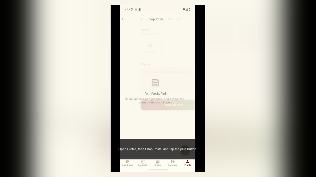 Create a shop post