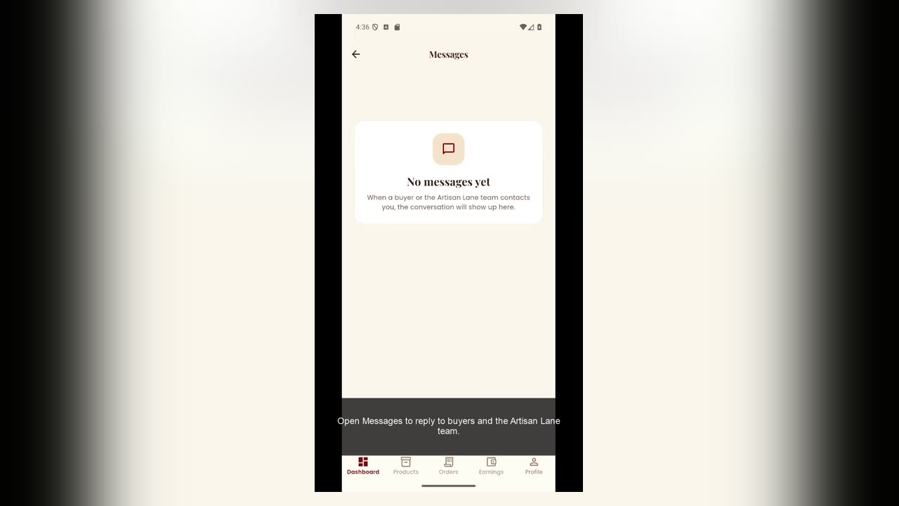 Messages, notifications and settings
