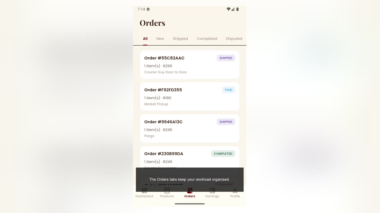 Understand order statuses