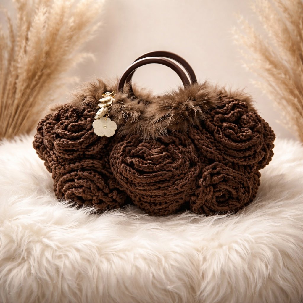 Rose  Crochet Handbag