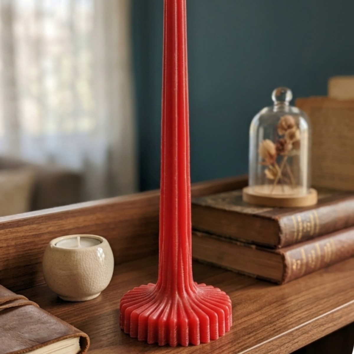 FLUTED COLUMN TAPER CANDLE