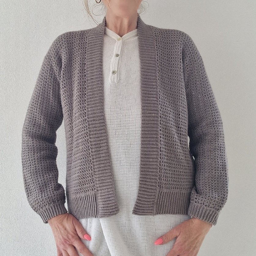 Waist Length Cardigan-cotton