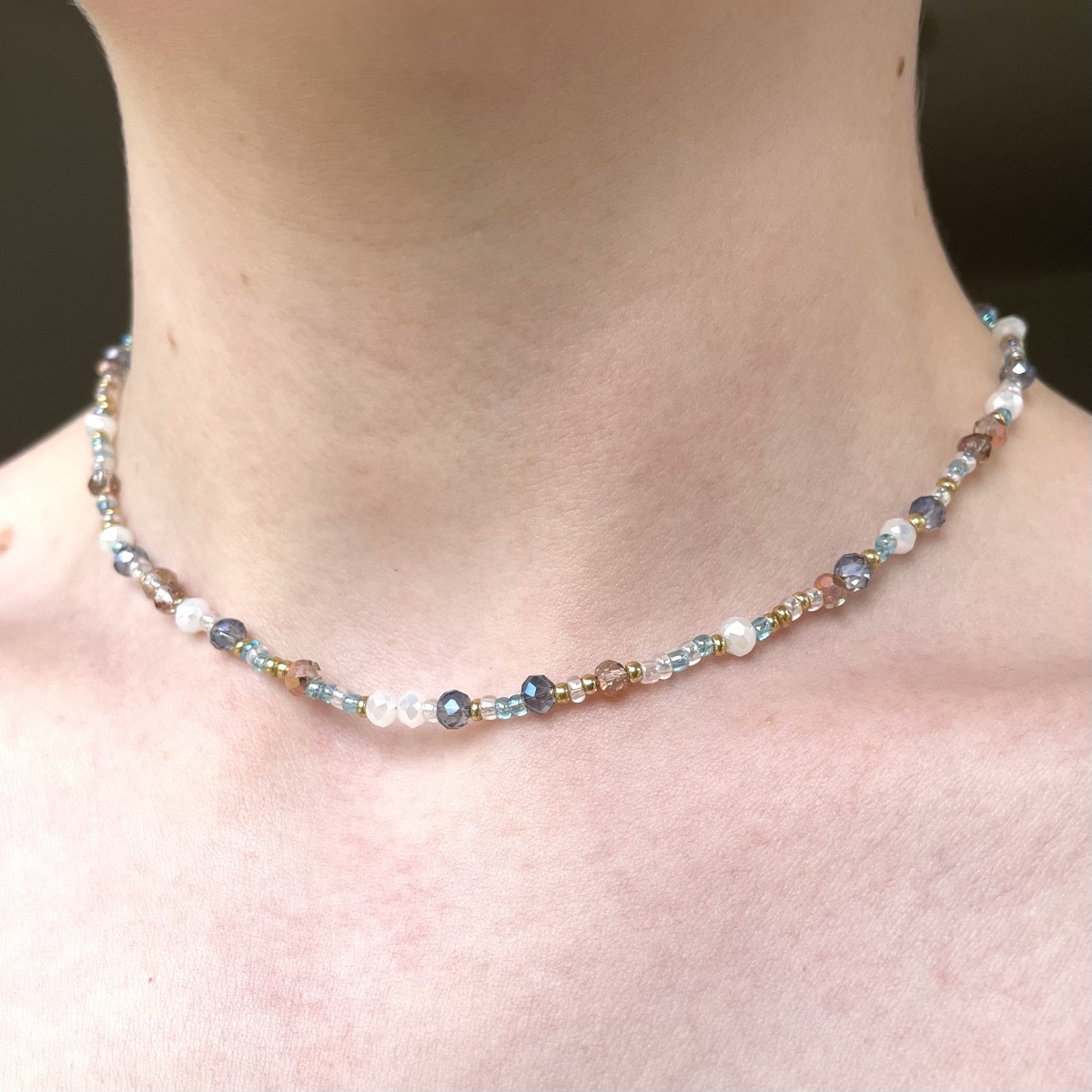 Blue Crystal Necklace image 2