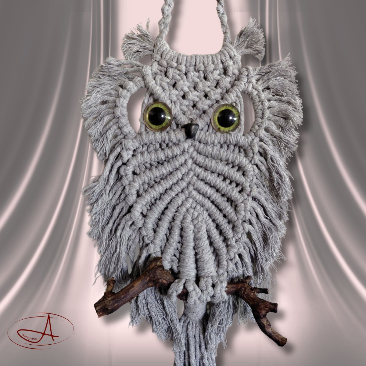 Orville the Handcrafted Macramé Boho Owl image 2