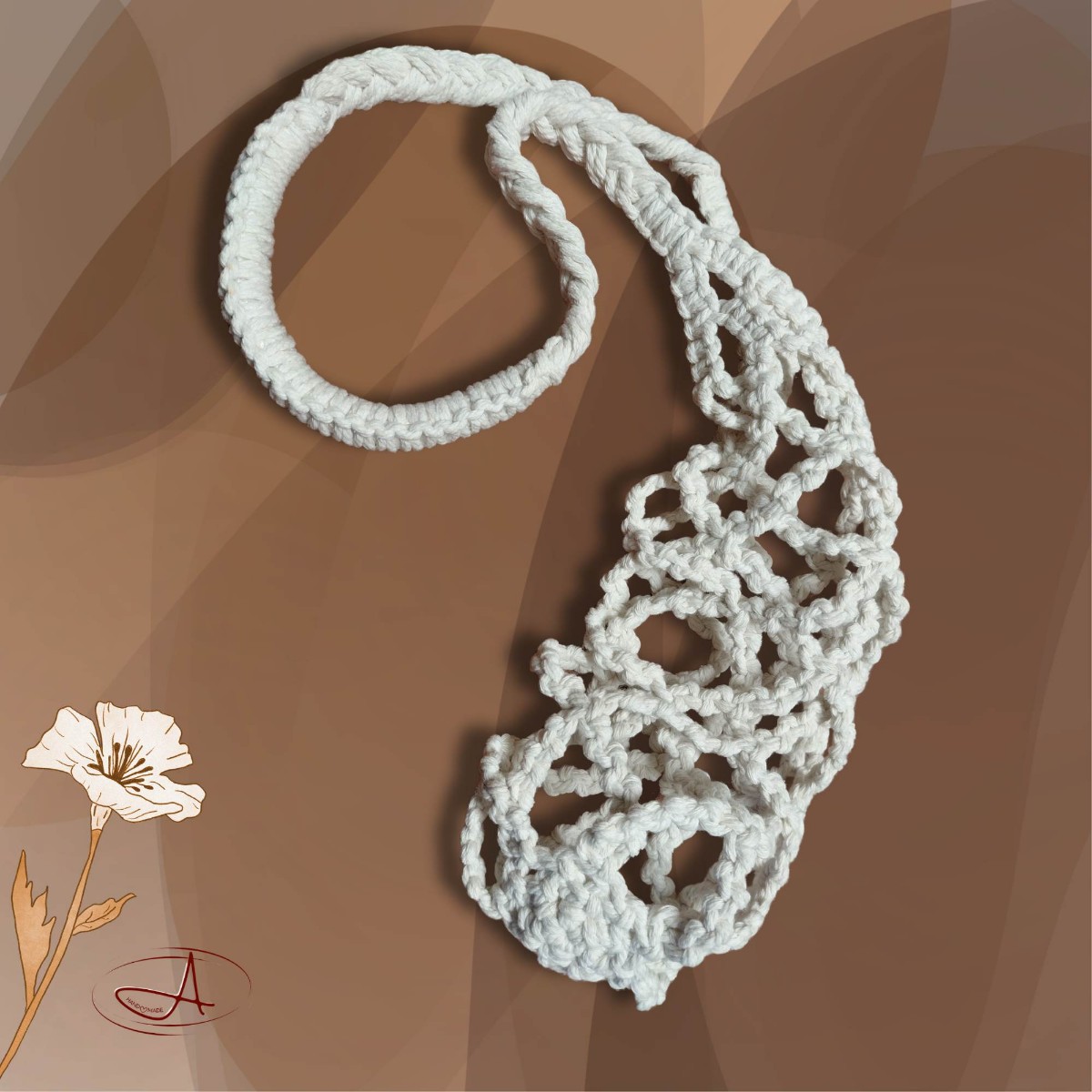 Macramé Blossom Bottle Tote image 2