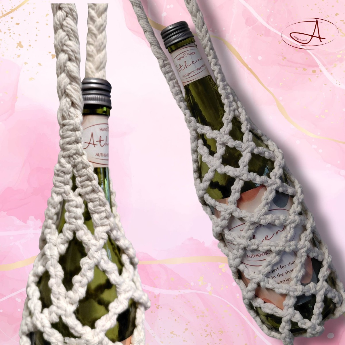 Strung Along Macramé Bottle Tote