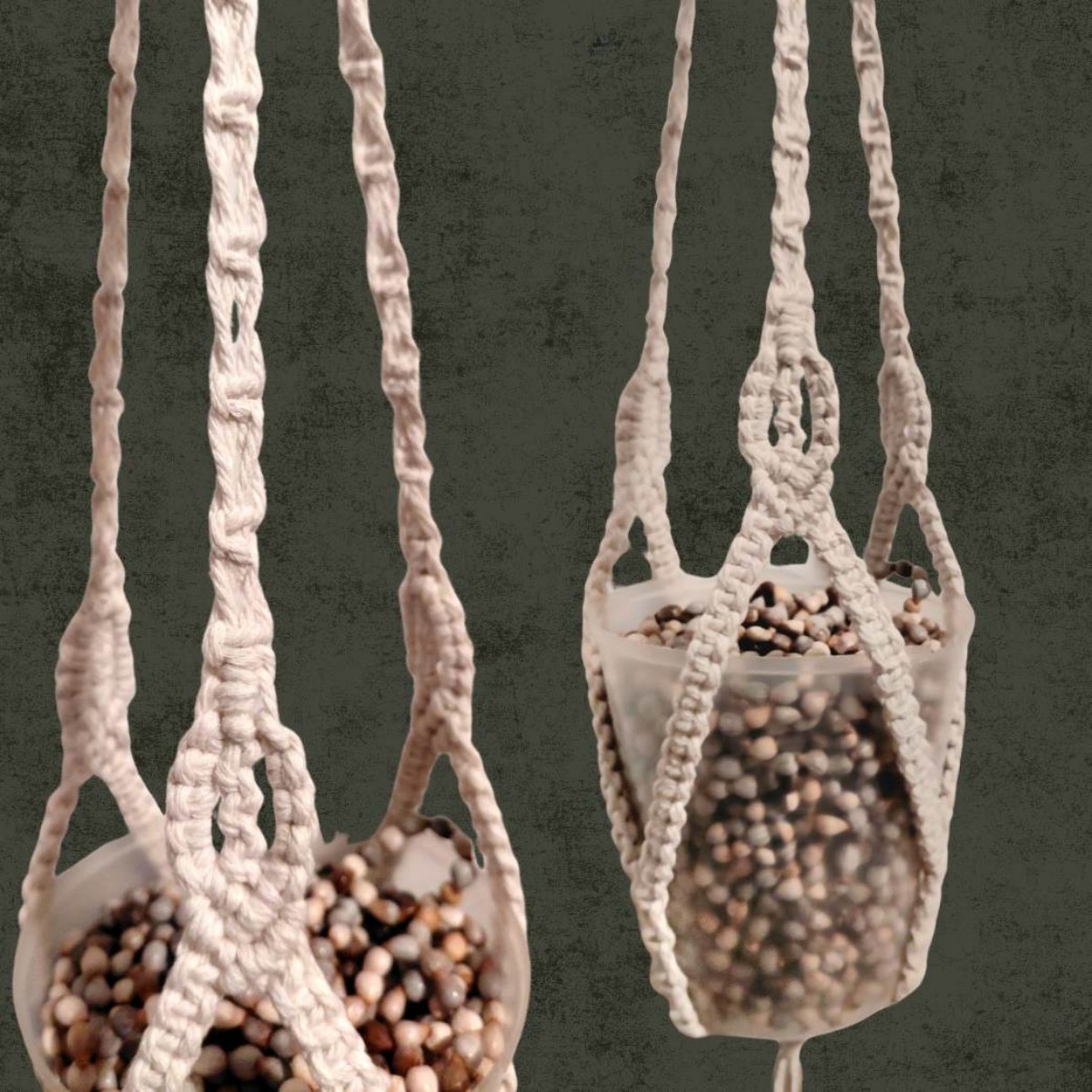 Macramé Plant Hanger with Leaf Detail image 4