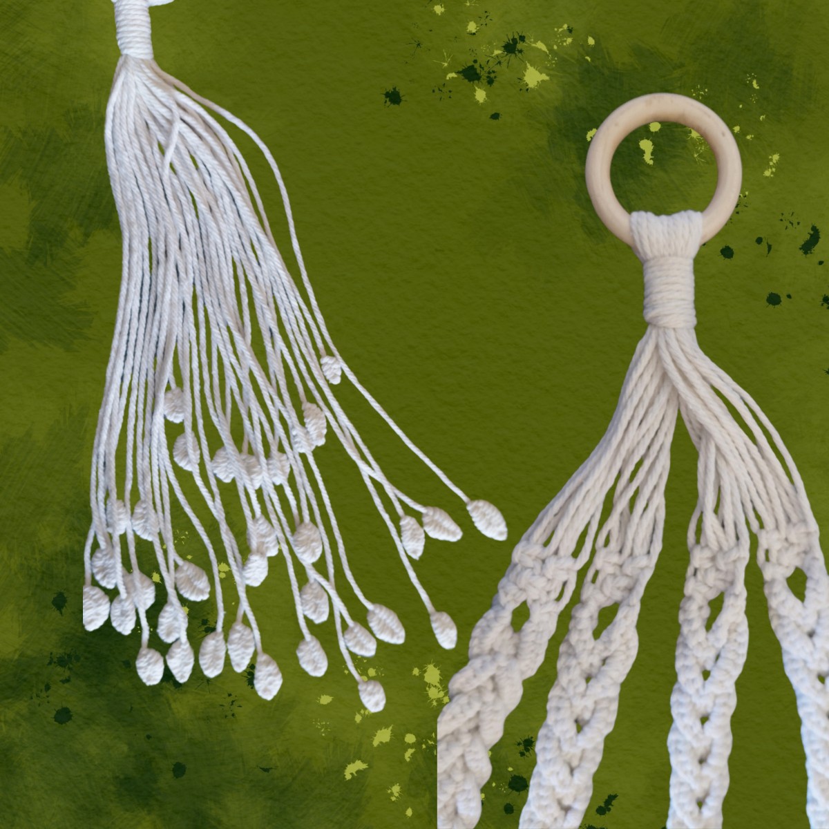 Heavy-Duty Macramé Plant Hanger with Plaited Cords (90cm) image 4