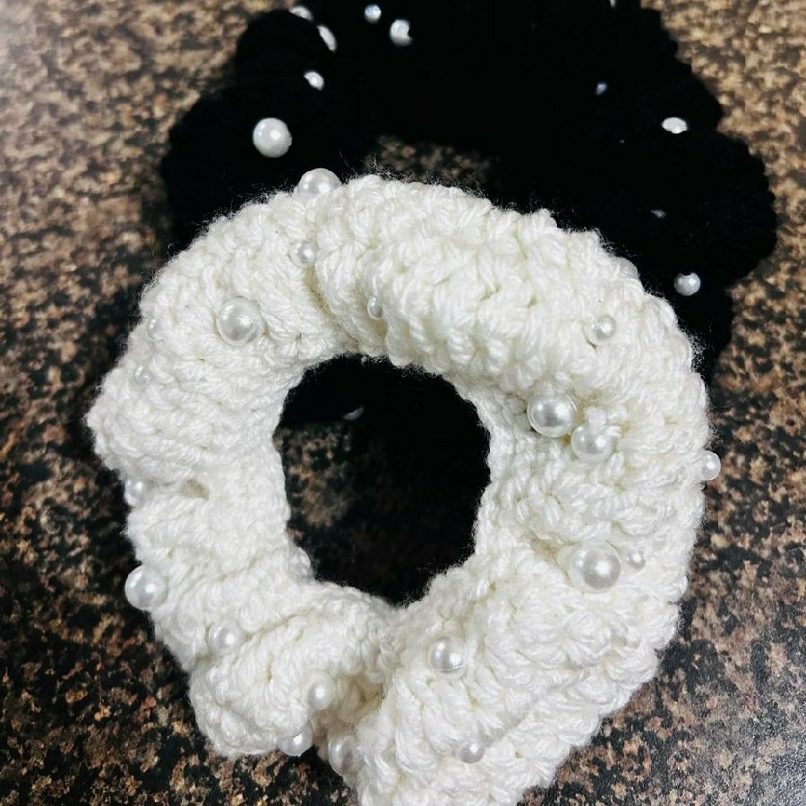 Cozy Handcrafted Wool Scrunchie image 3