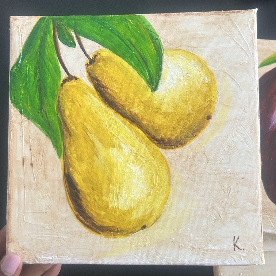 Mini Fruit & Veg Acrylic Paintings image 2