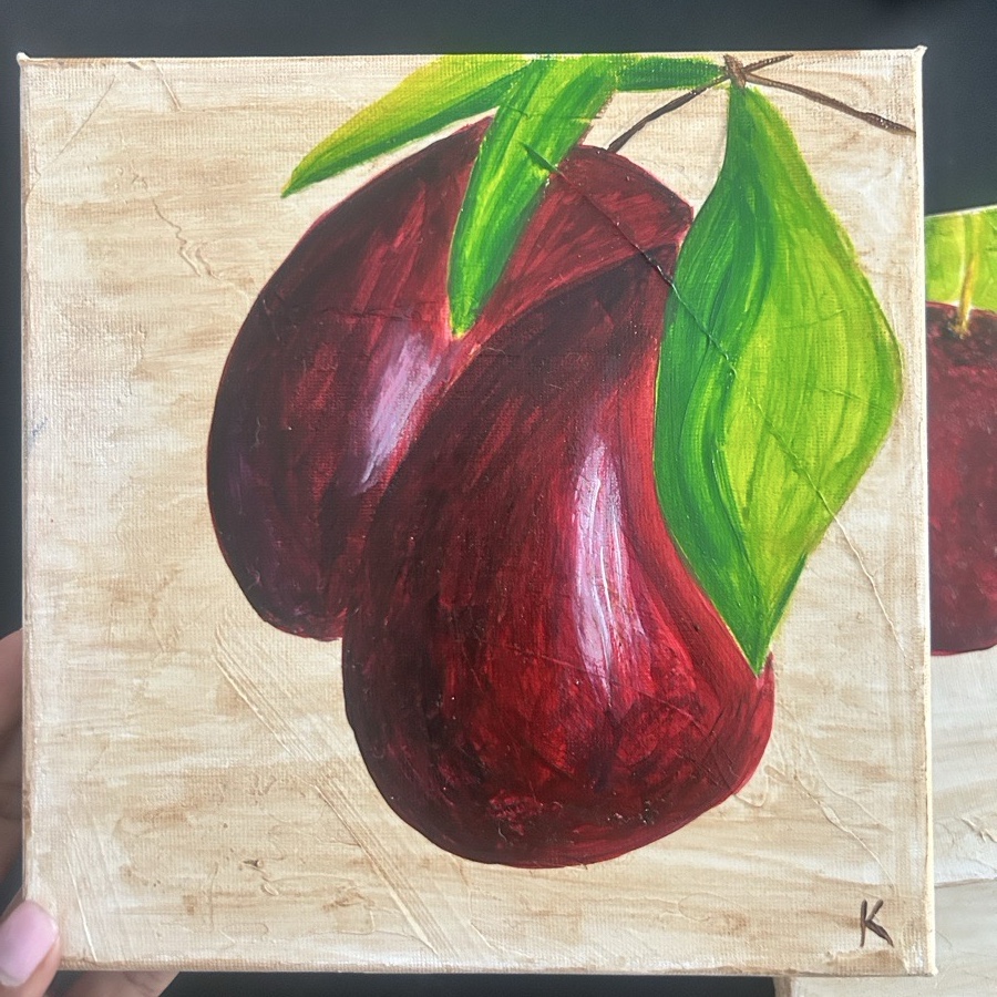 Mini Fruit & Veg Acrylic Paintings image 3