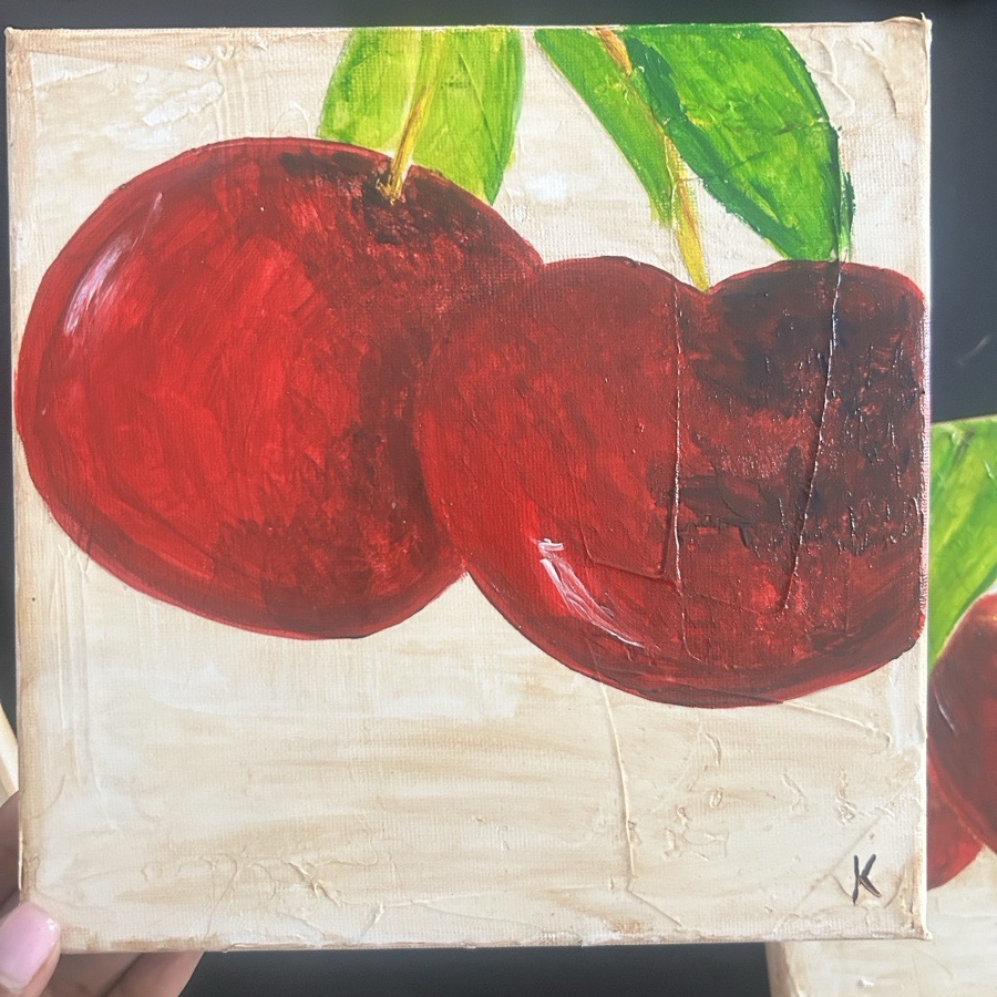 Mini Fruit & Veg Acrylic Paintings image 4