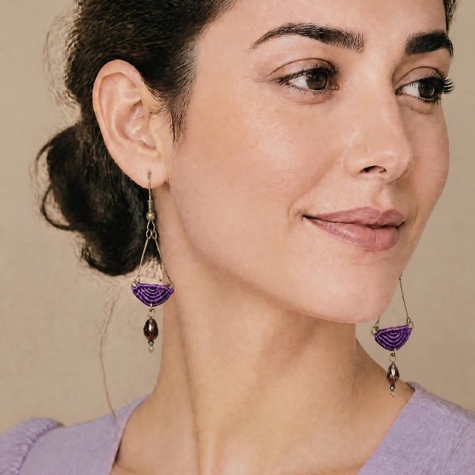 Purple Earings