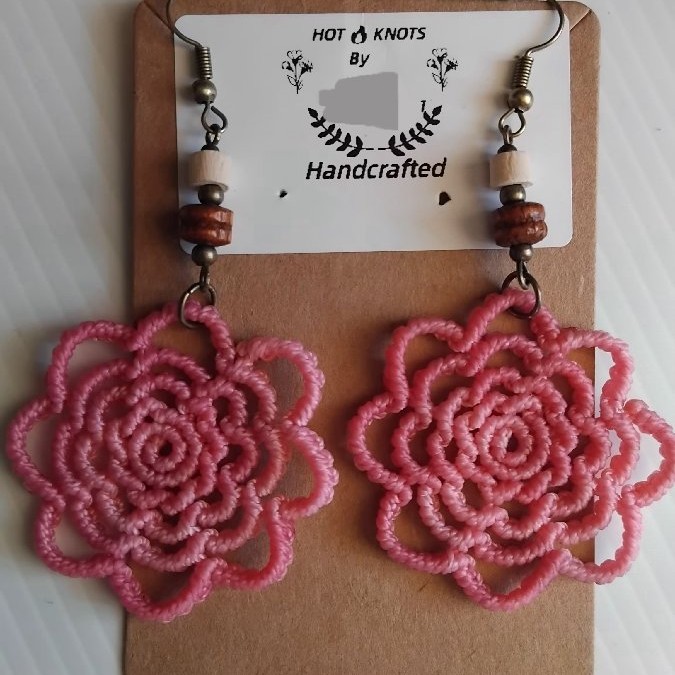 Handcrafted Flower Earings image 2
