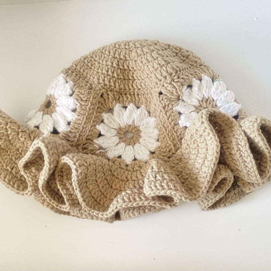 Crochet Flower Bucket Hat image 2