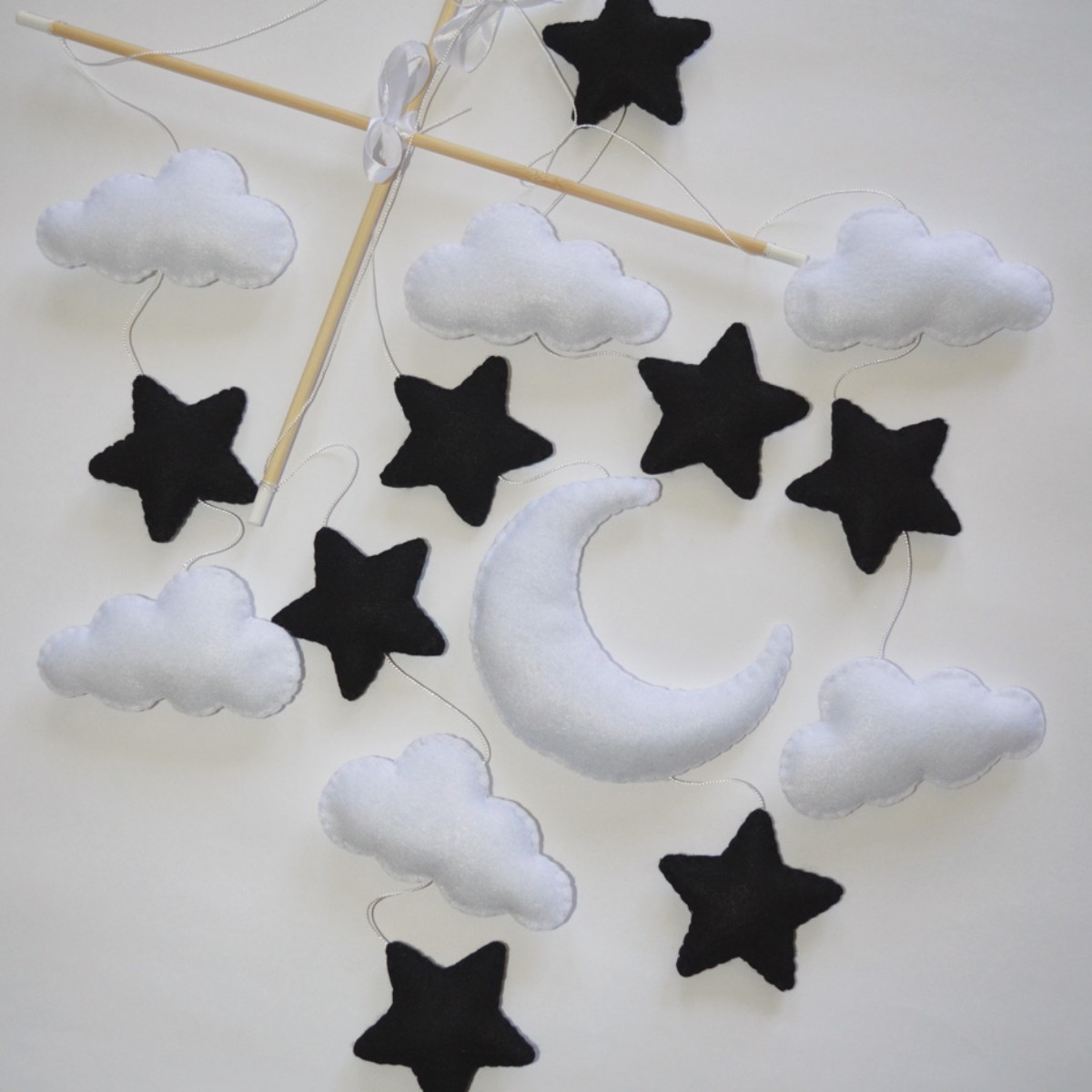 Baby Mobile – Night Sky in Black and White