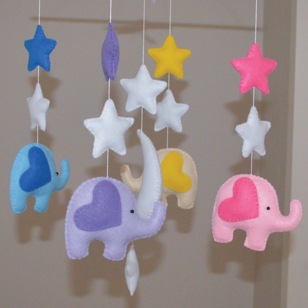 Baby Mobile – Rainbow Ellies image 2