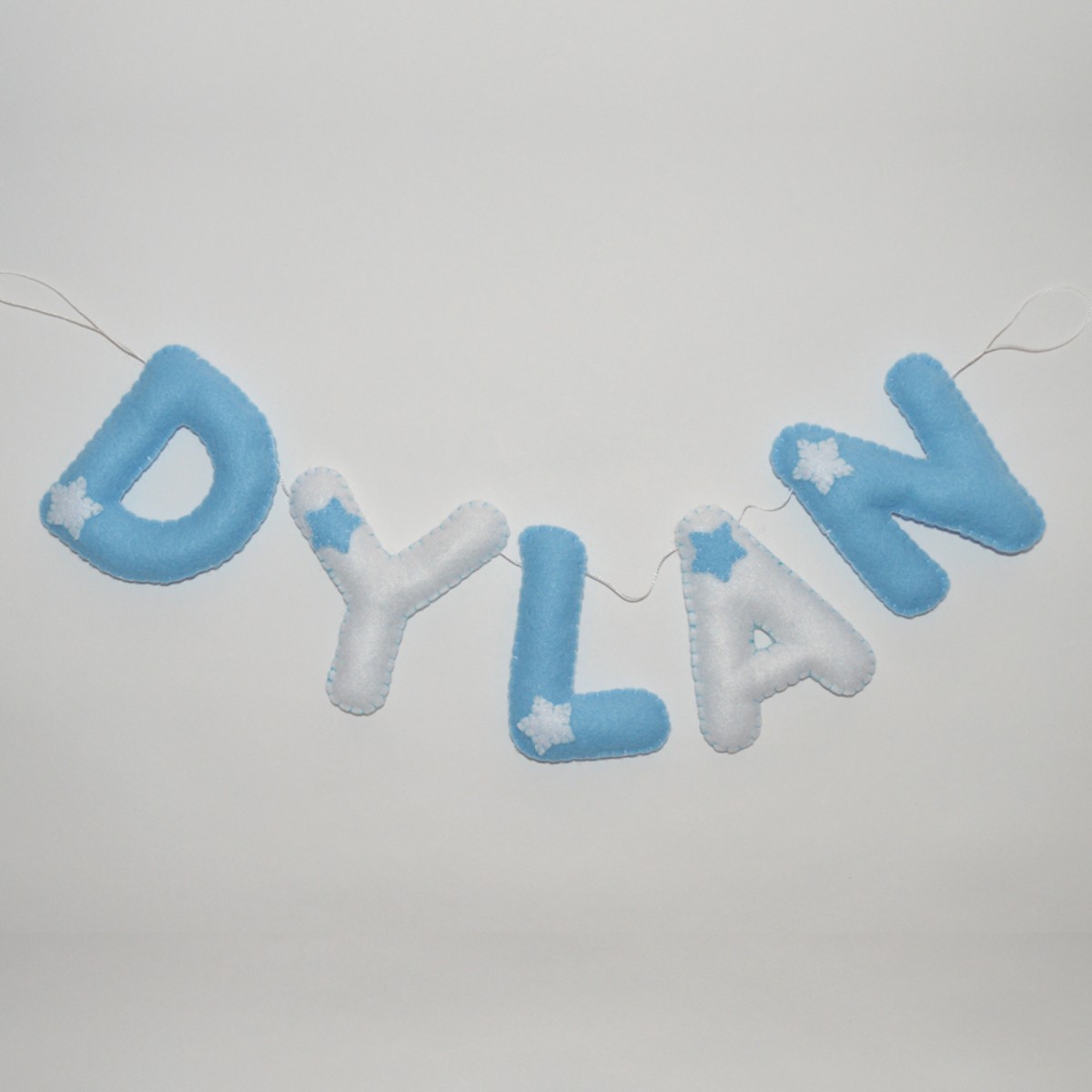 Name Garland – Blue White Stars image 2