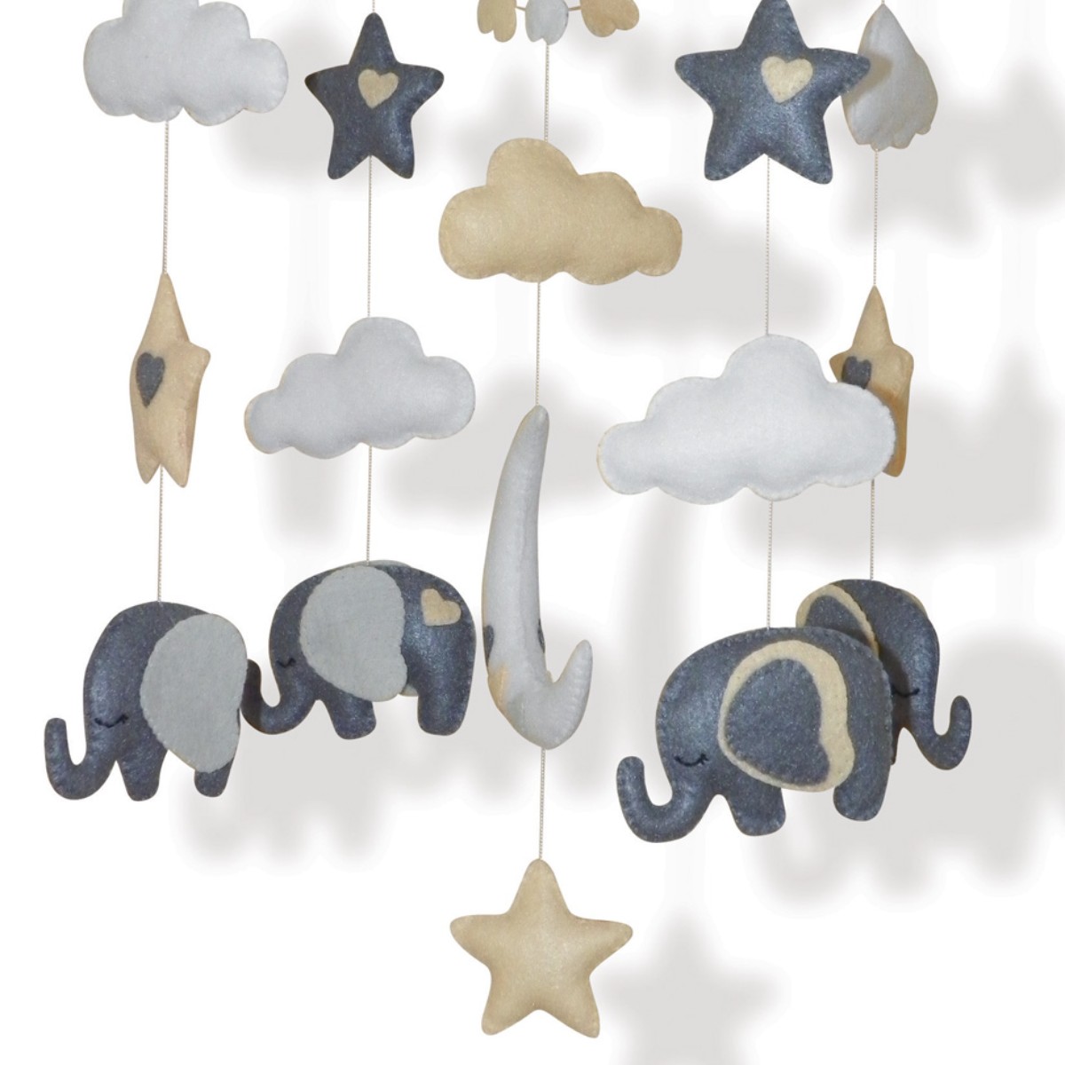 Baby Mobile – Ellies in Cream image 2