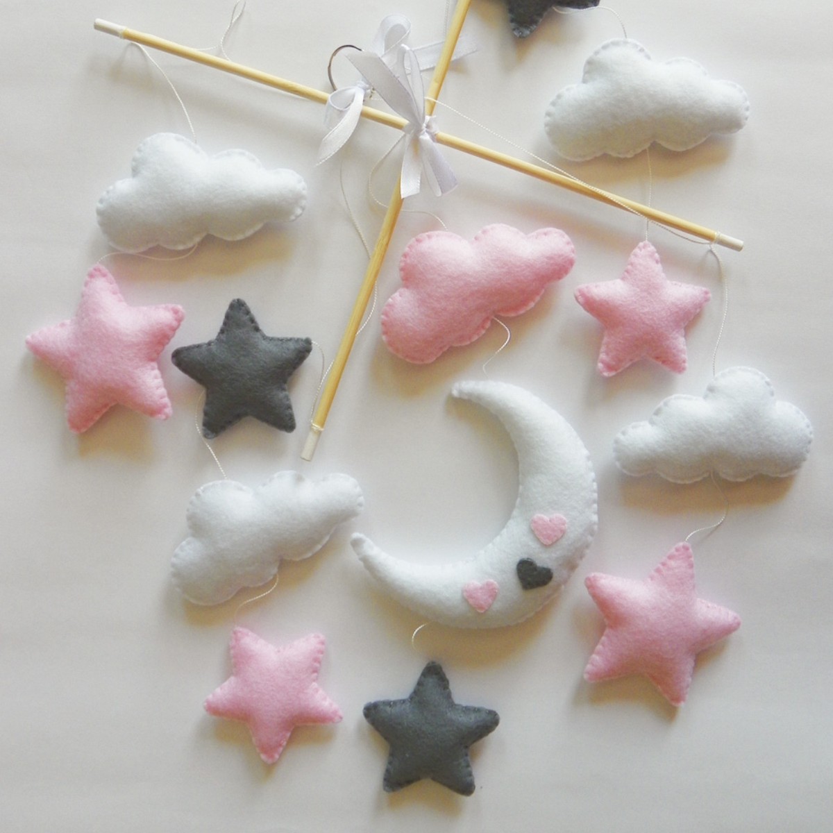 Baby Mobile – Night Sky in Pink