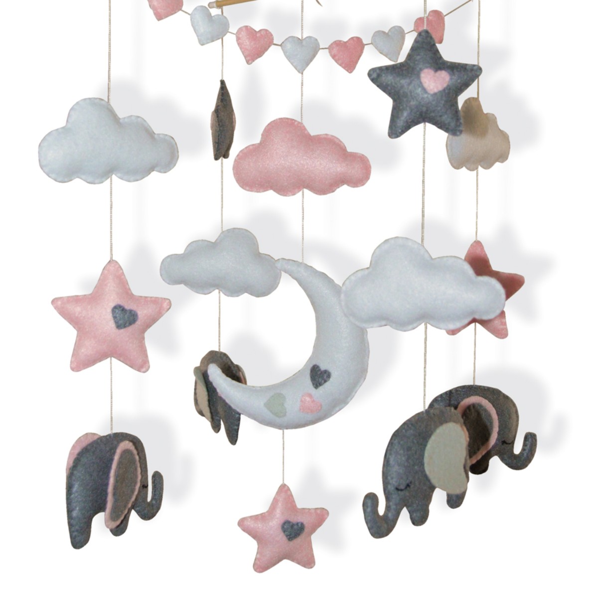 Baby Mobile – Ellies in Pink image 2