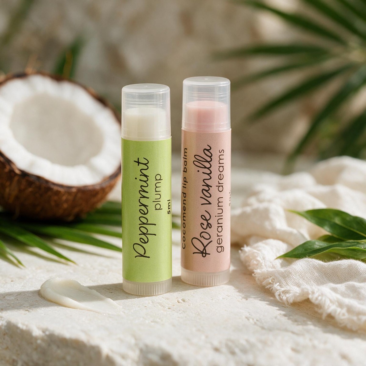 Cocomend Rose Vanilla & Geranium dreams lip balm