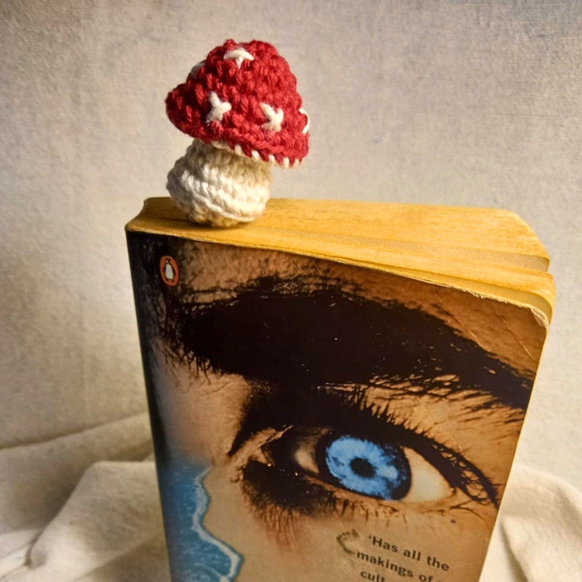 Crochet Woodland Mushroom Bookmark - Red image 2