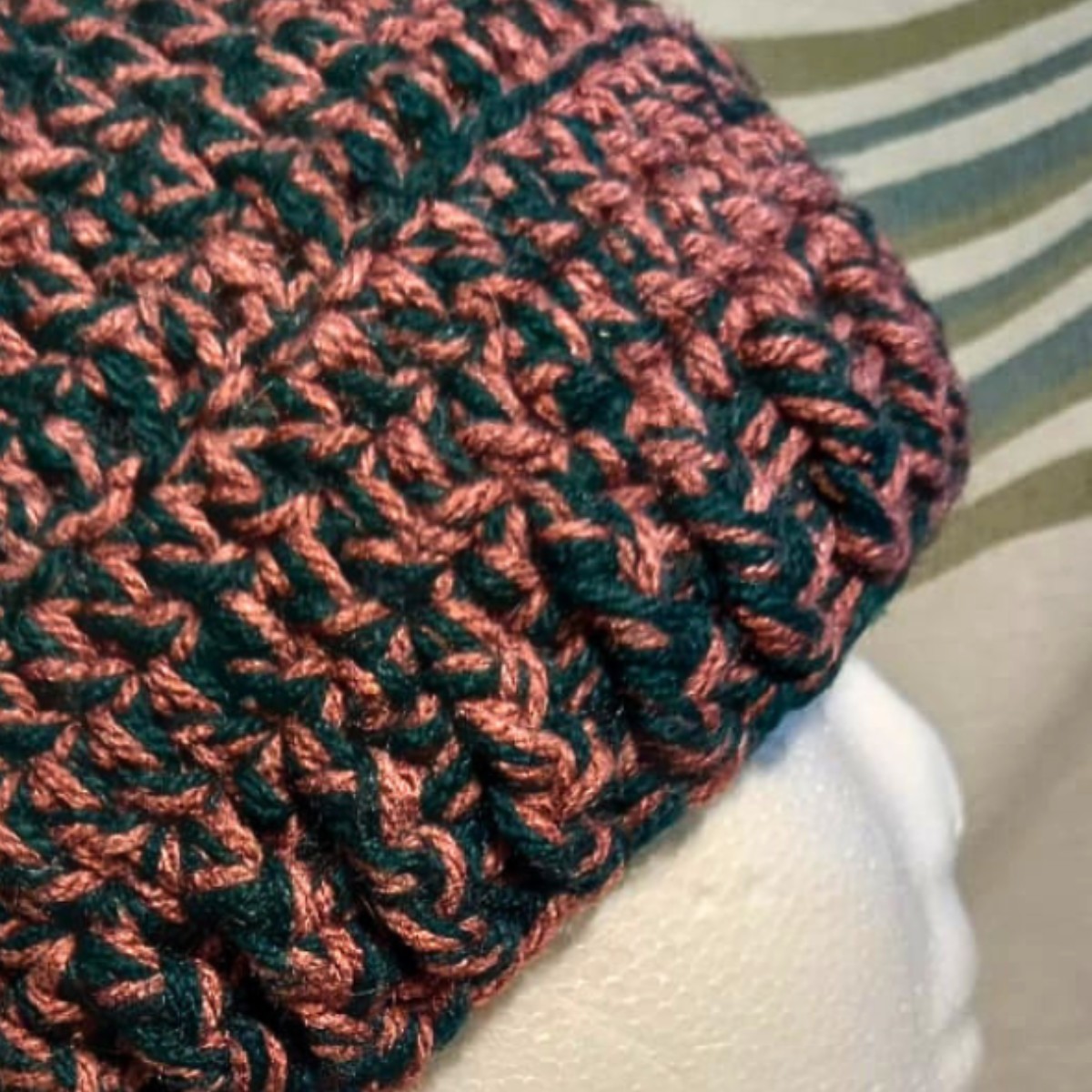 Adult Crochet Beanie in Oxide and Teal image 2