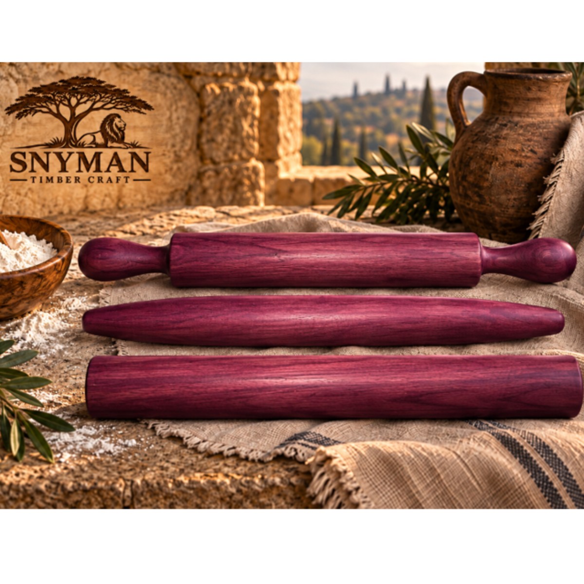 Purple Heart Rolling Pin set