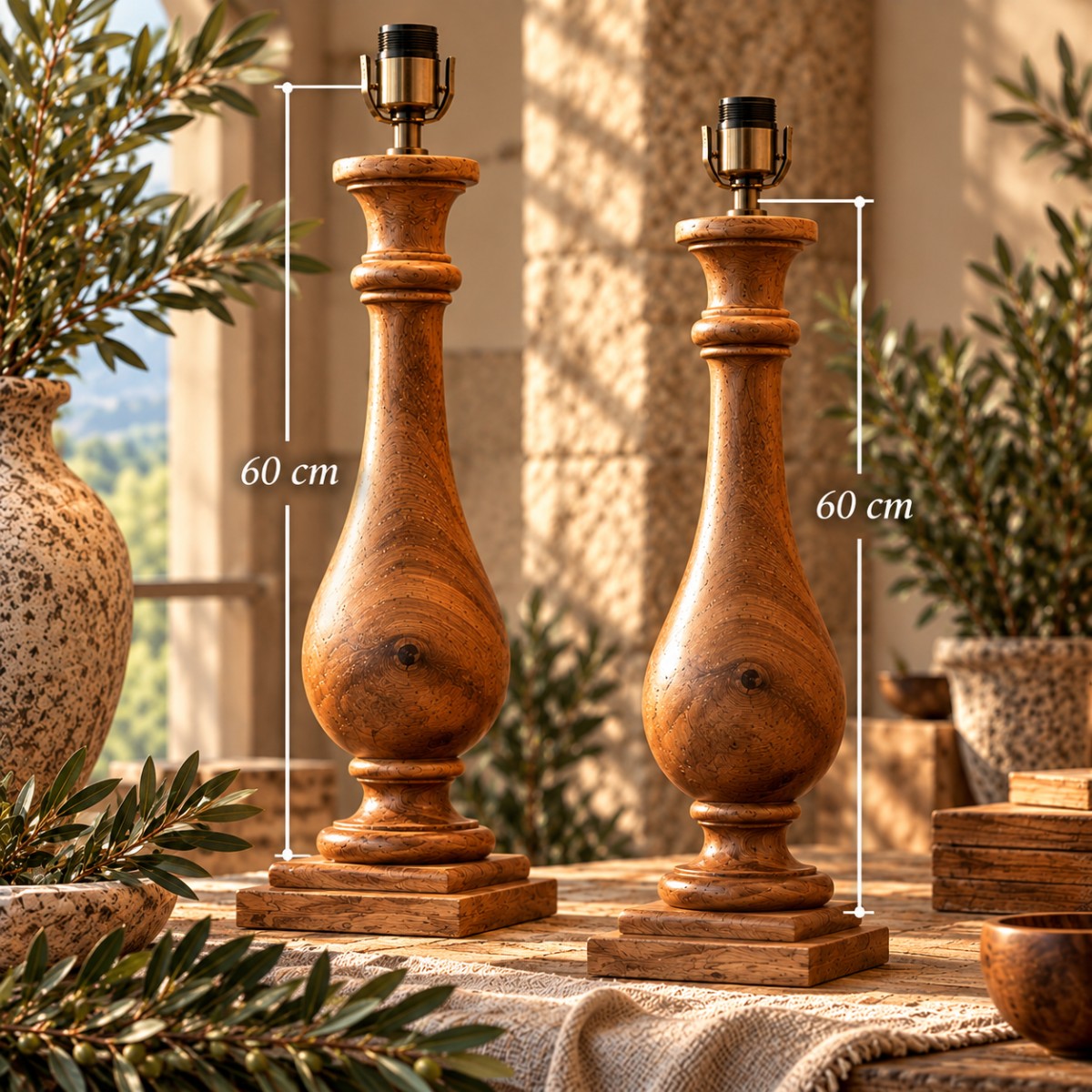 Classic Turned Lamp Stand – Large