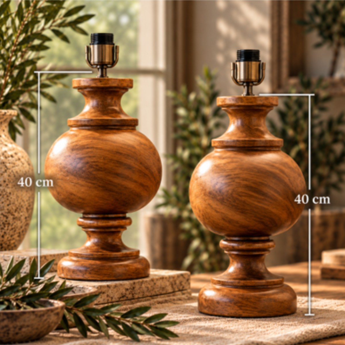 Round Bowl Lamp set - Large