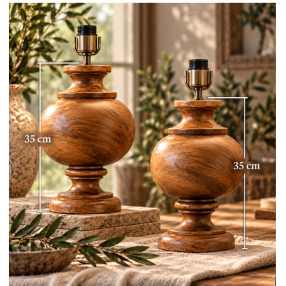 Round Bowl Lamp set - Medium