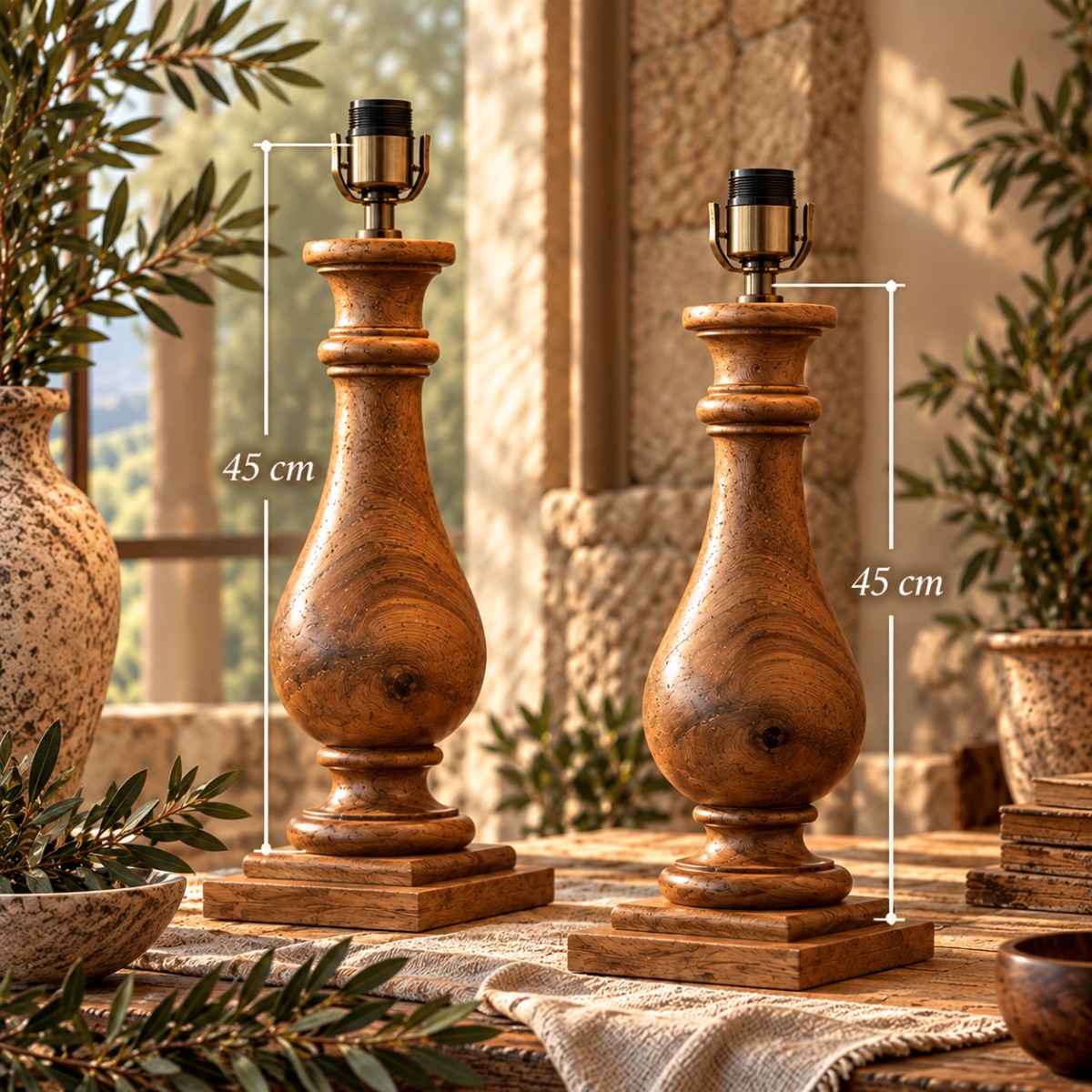 Classic Turned Lamp Stand – Medium