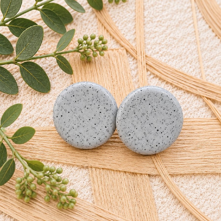 Stone Grey Speckled Studs