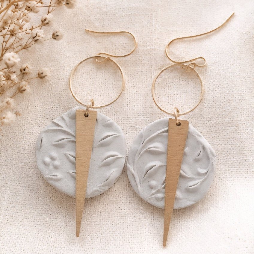 Ivory Bloom Statement Earrings