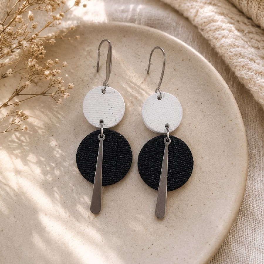 Monochrome Elegant Earrings