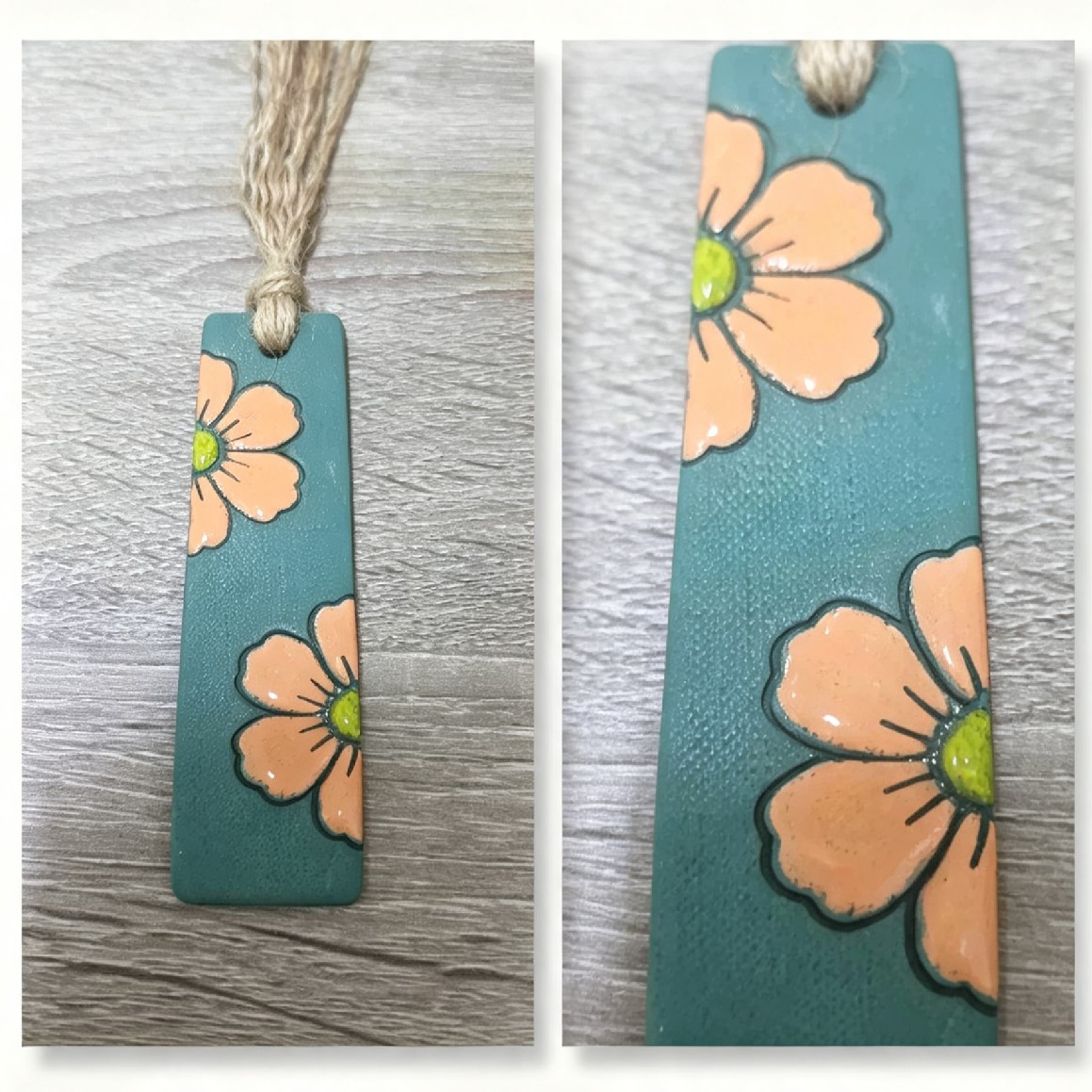 Hand-Painted Floral Bookmark