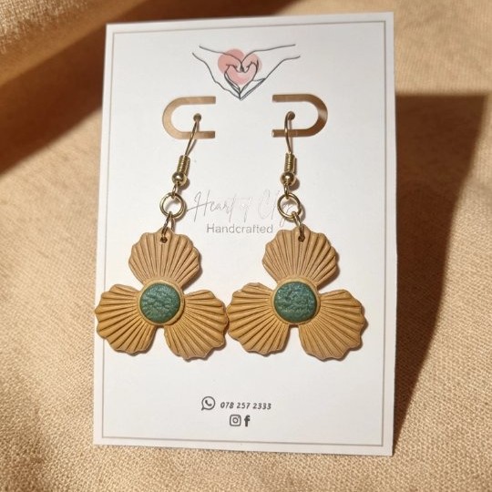 Floral Two-Tone Earrings