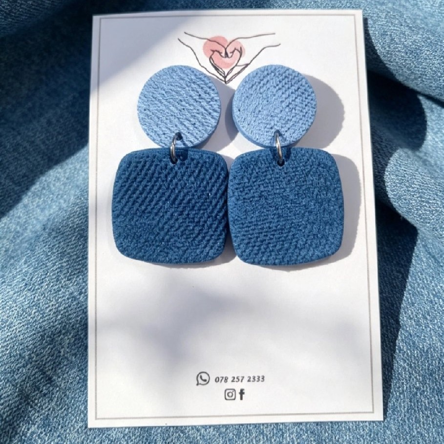 Denim Blue Duo Earrings