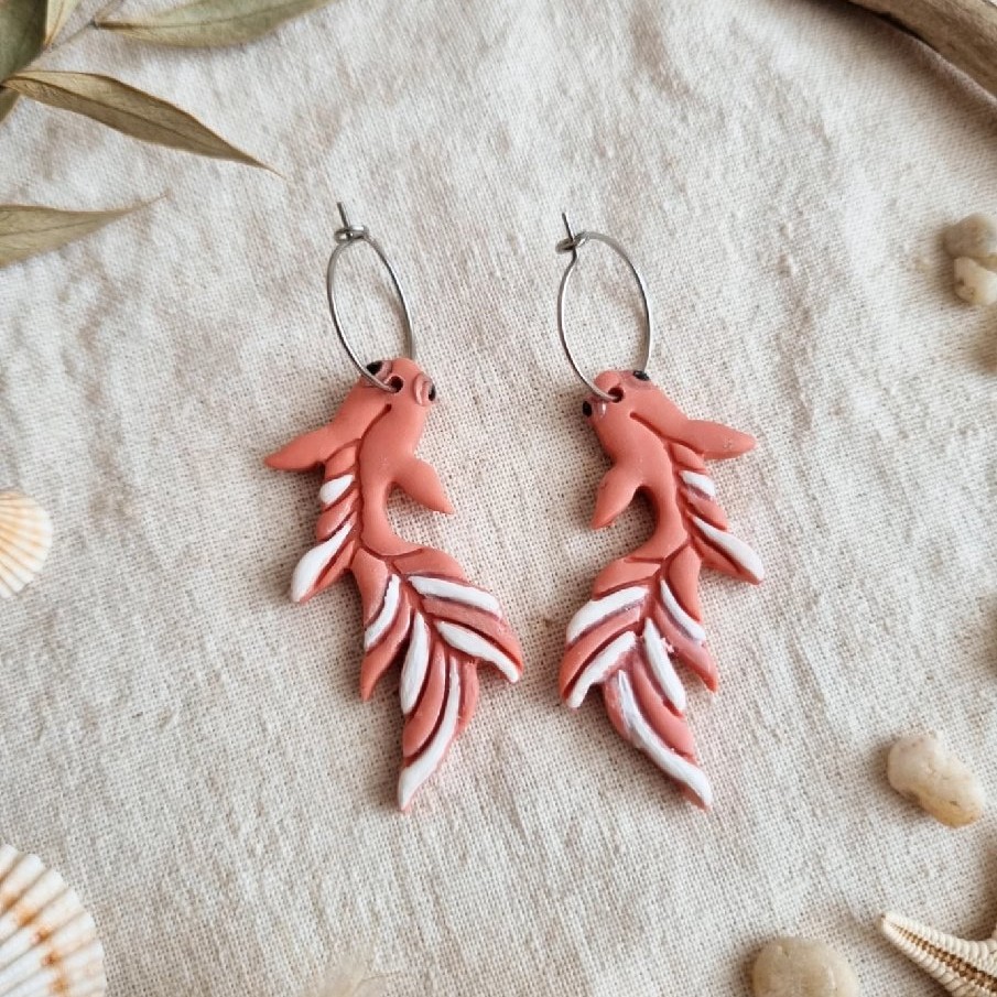 🐠 Coral Koi Hoops