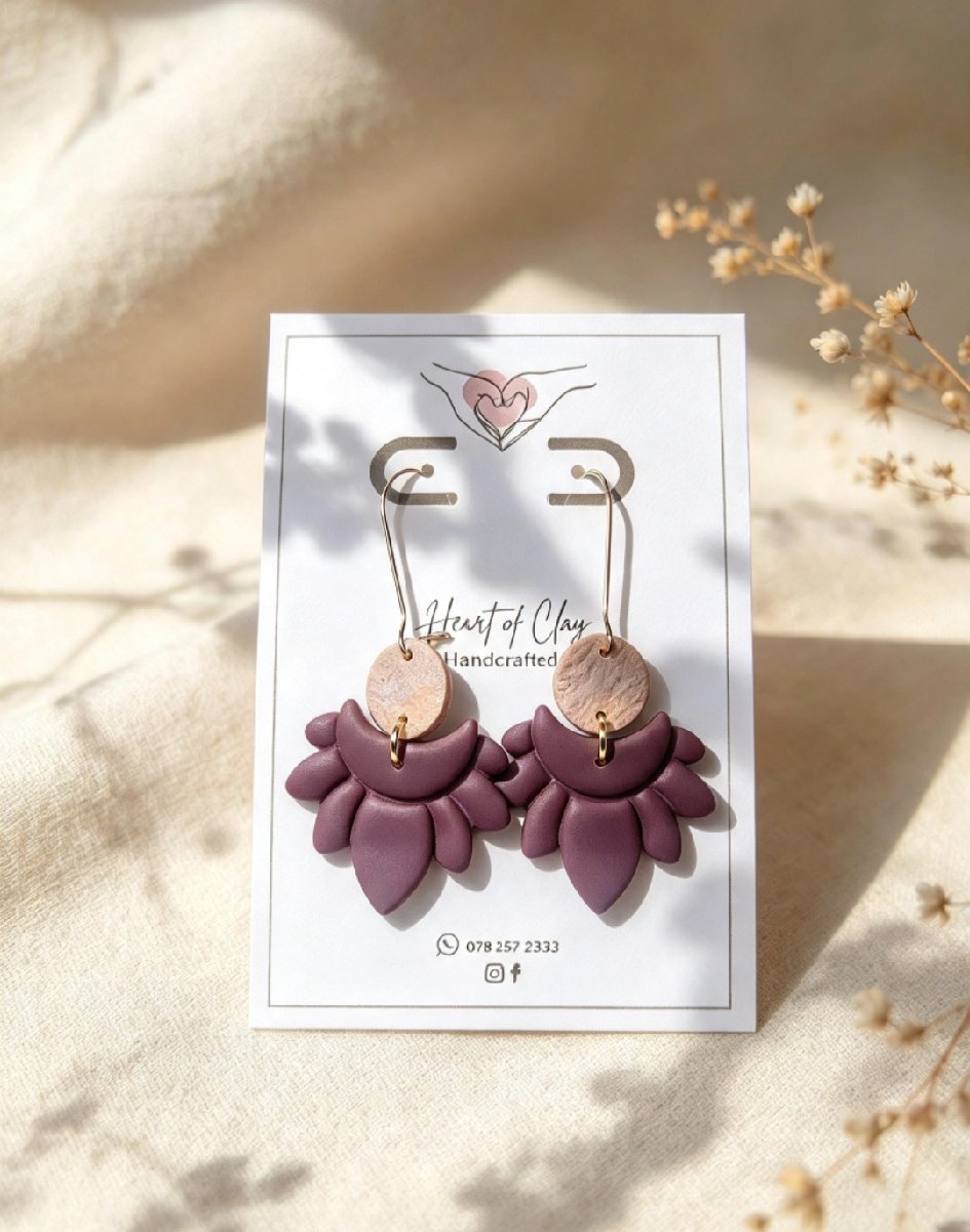 Plum Lotus Dangles