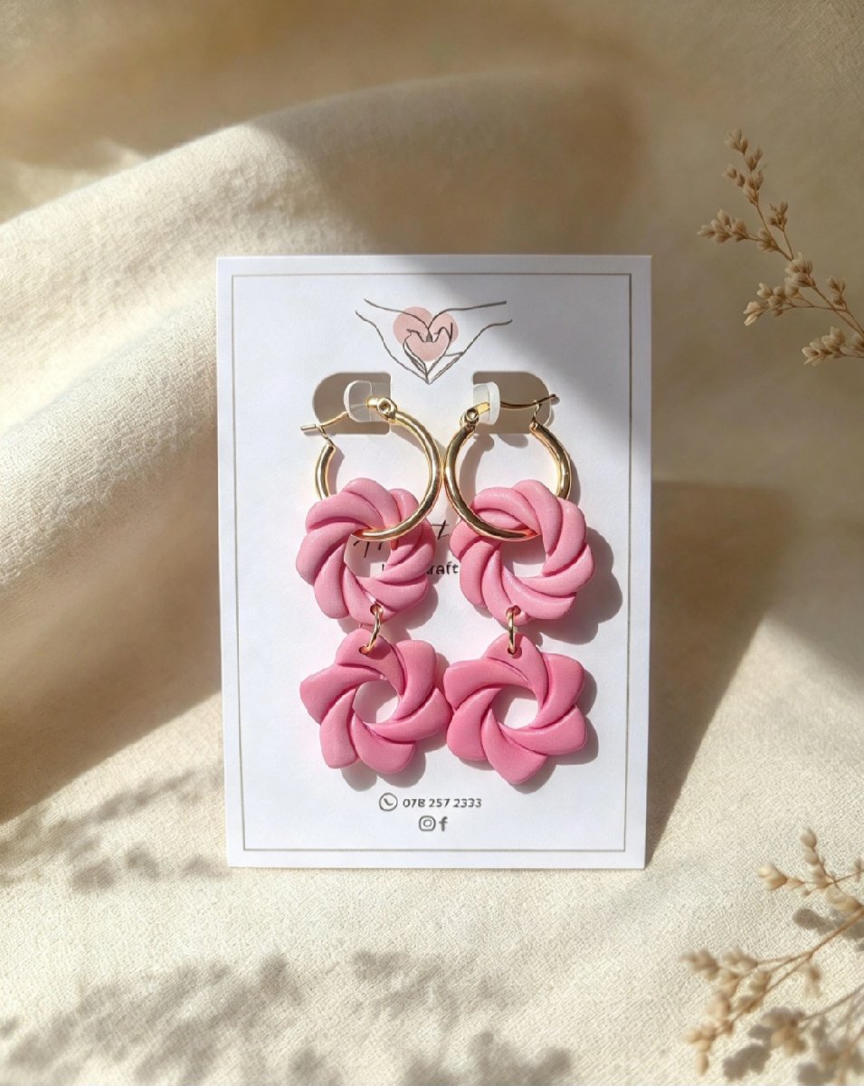 Bubblegum Swirl Hoops