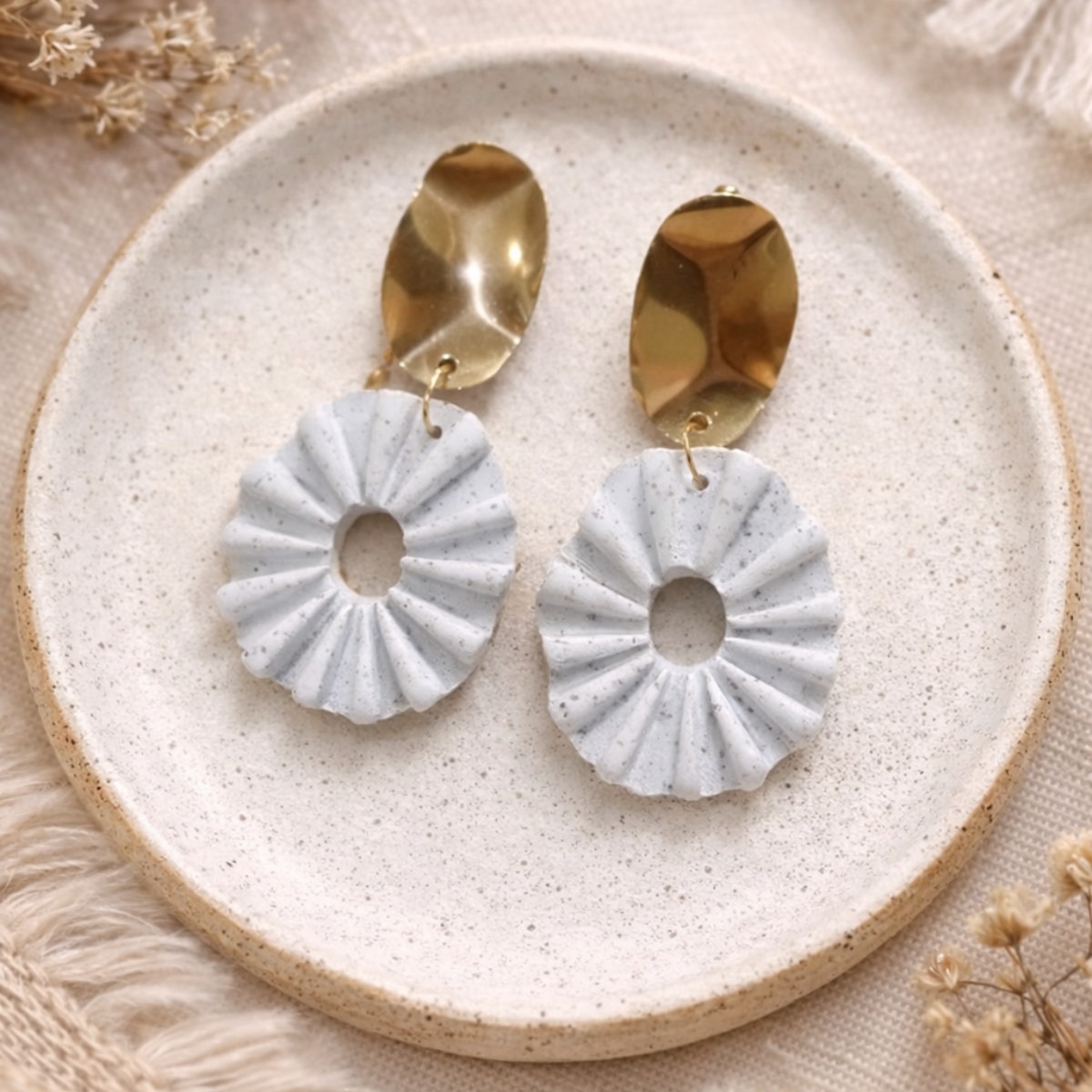 Unique wave effect granite dangles