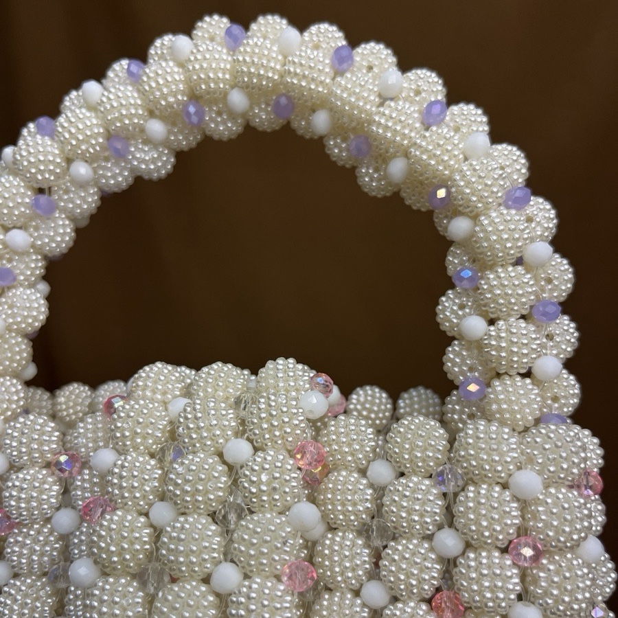 Beaded White Hand bag image 2