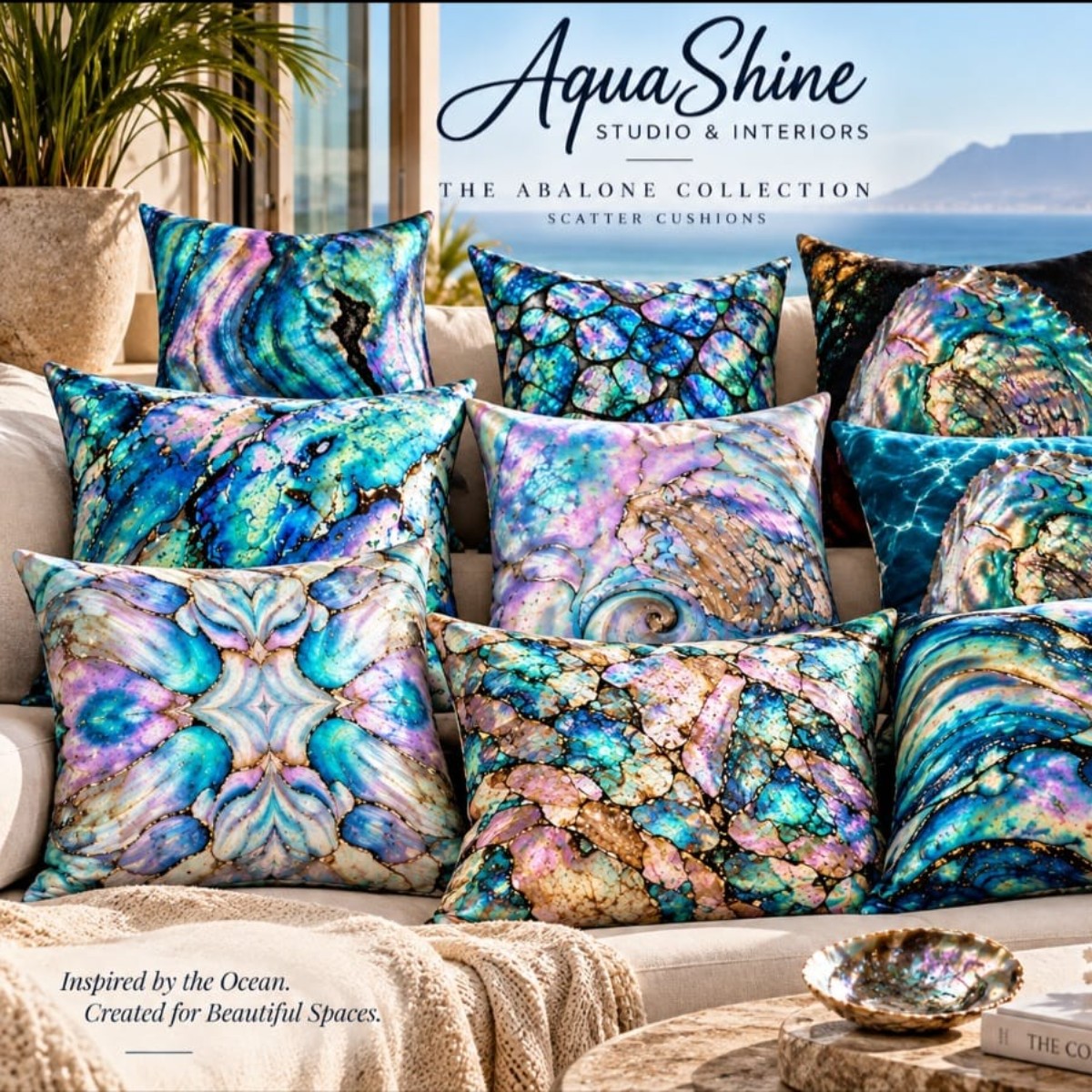 Ocean Marble 45cm x 45cm Scatter Cushion image 3