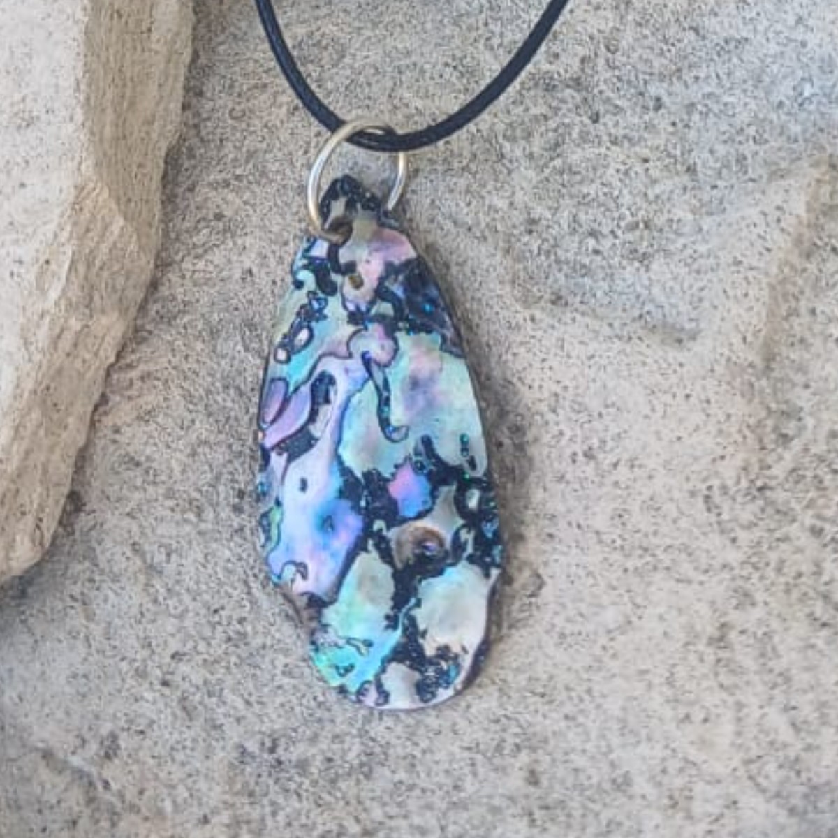Ocean Mosaic Pendant & Cord image 3