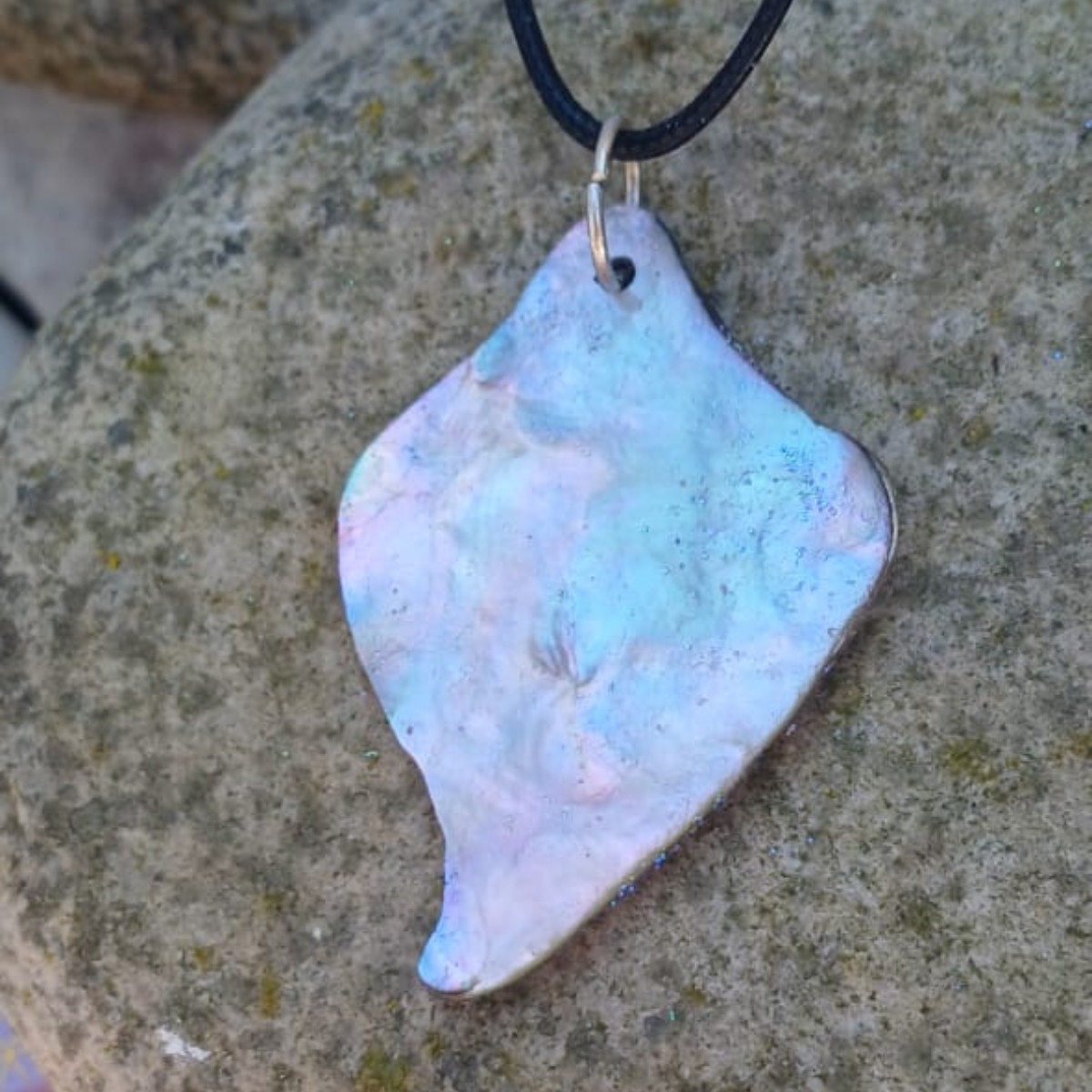 Abalone Swirl Pendant & Cord image 2