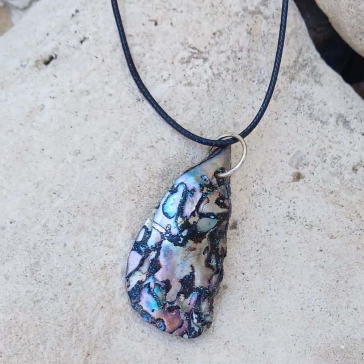 Ocean Mosaic Pendant & Cord image 4