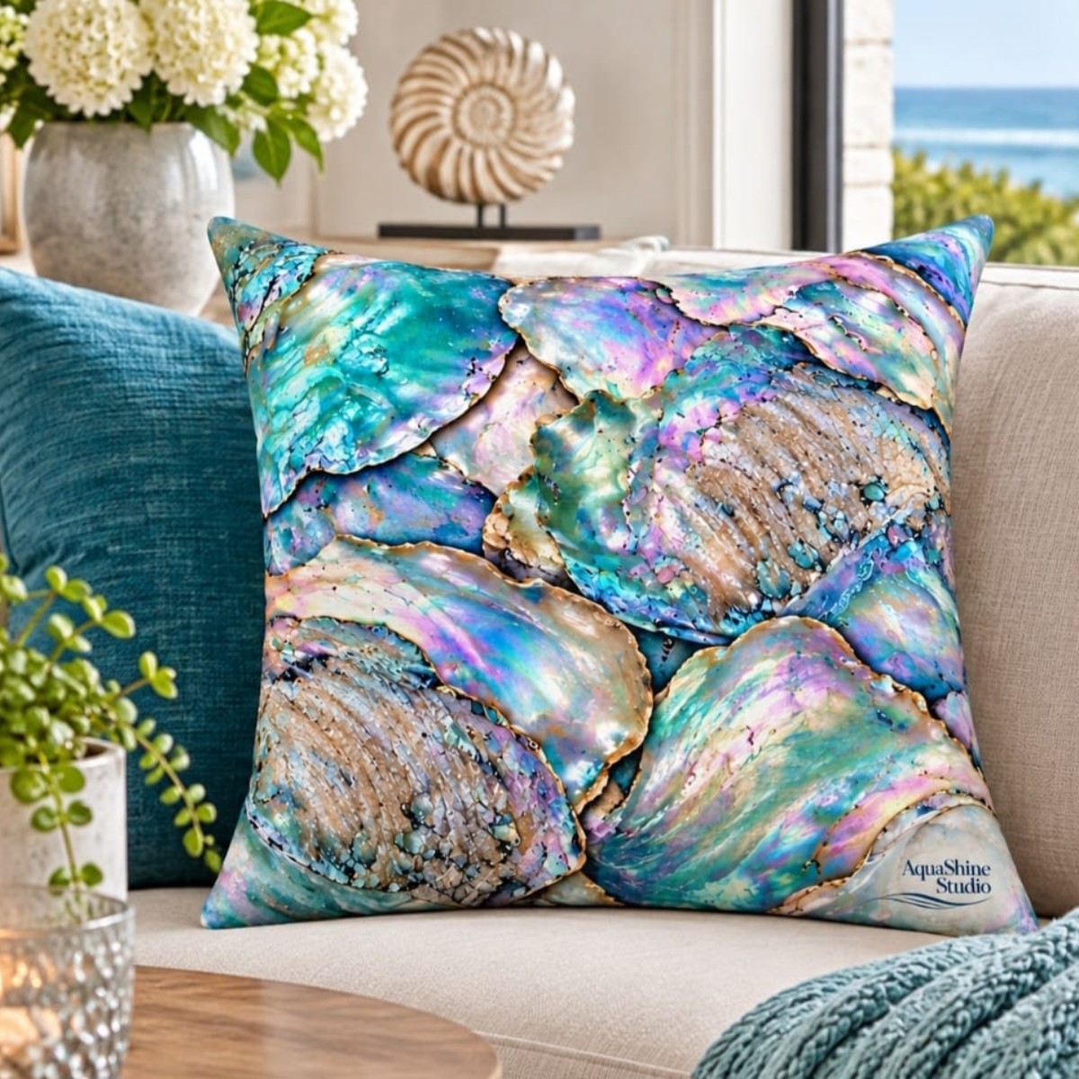 Pearlescent Mosaic 45cm x 45cm Scatter Cushion