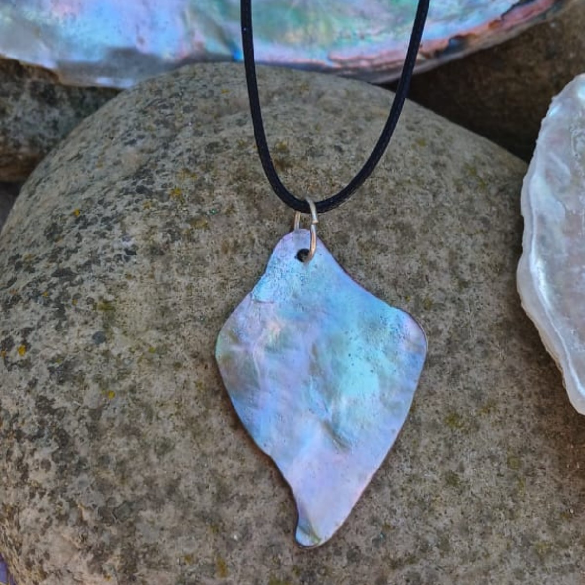 Abalone Swirl Pendant & Cord
